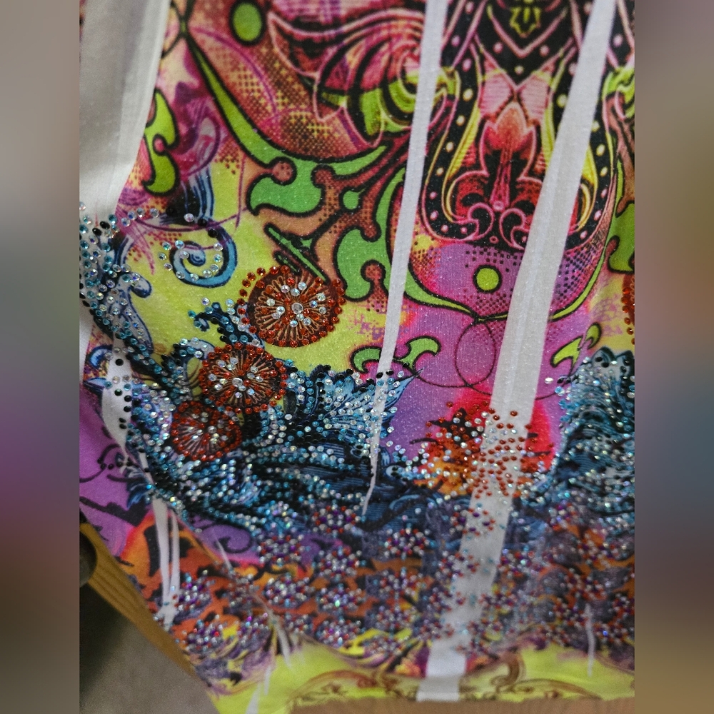 S-Twelve Y2k Rhinestone Embellished Mini Dress - Picture 3 of 6